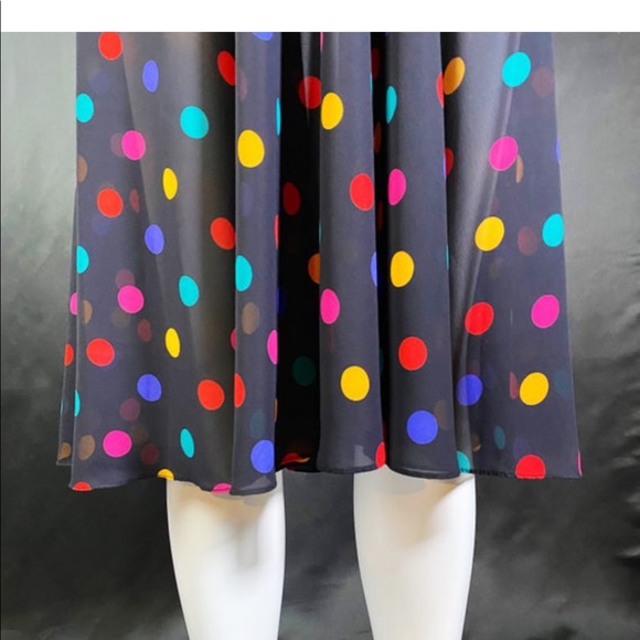 rainbow polka dot dress chiffon - Picture 4 of 4